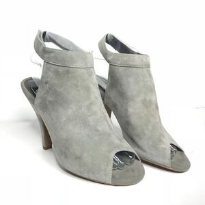 Jeffery Campbell Sz 7 Gray Suade Peep Toe Heel